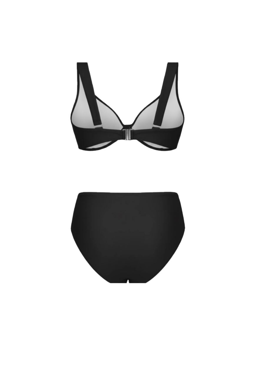 Oceanus x Zandra Rhodes Nebula Shell Bikini Bottom - Black