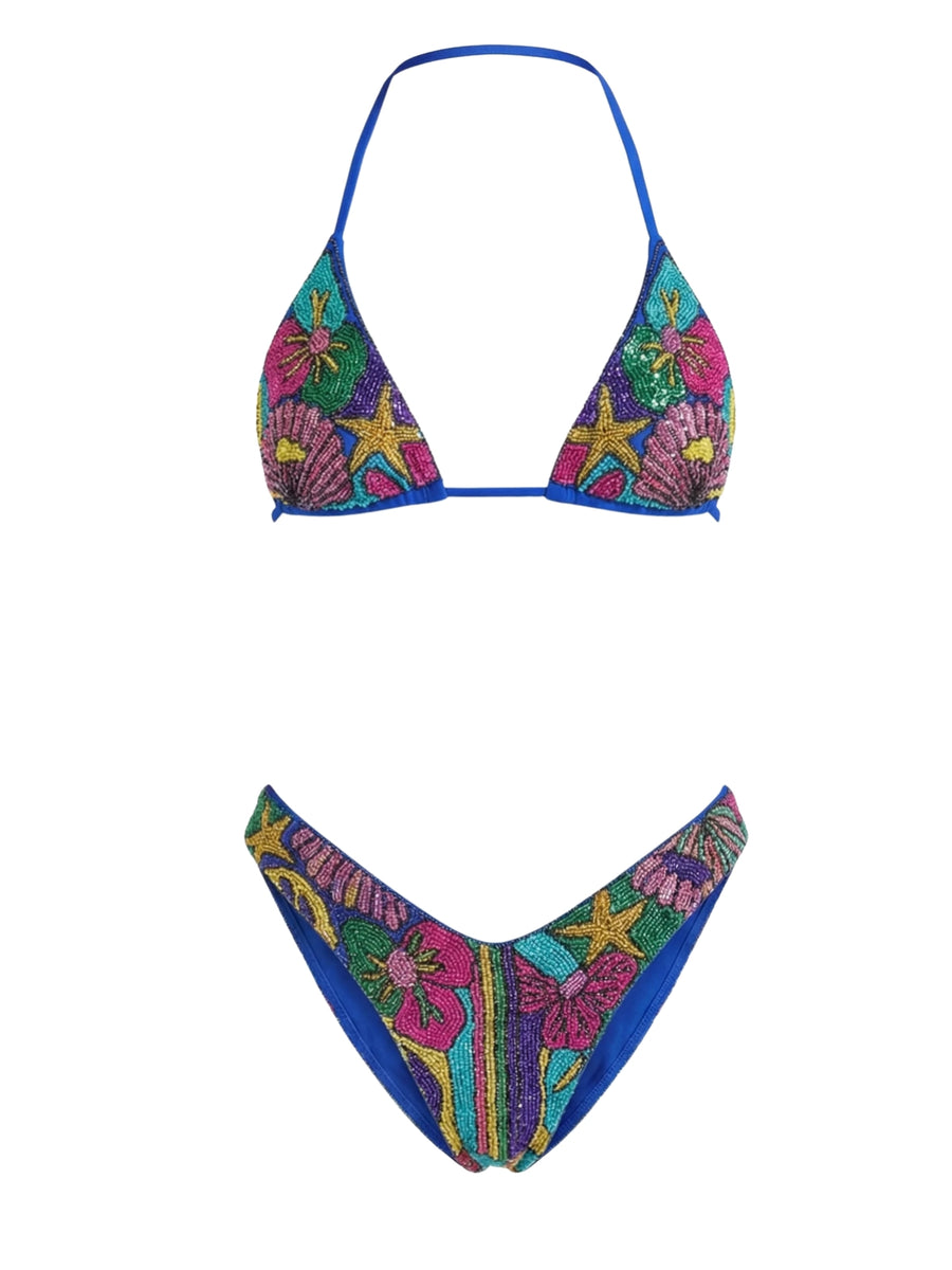 Talia Hand Embroidered Multi Colour Bikini Bottom