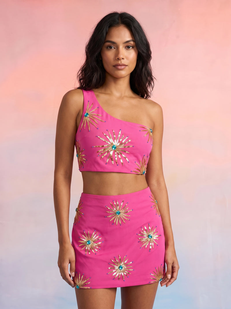 Callie Hot Pink Co-ord Skirt
