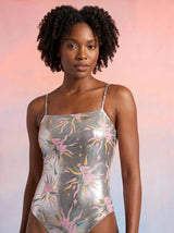 Sunface Swimsuit Silver Swimsuit