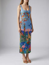 Safari Lagoon Beaded Maxi Dress
