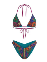 Talia Hand Embroidered Multi Colour Bikini Top