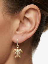 Sea Turtle Sparkle Hoops Earrings