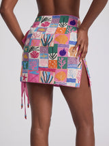 Starfish Mosaic Basic Pink Embroidered Mini Sarong