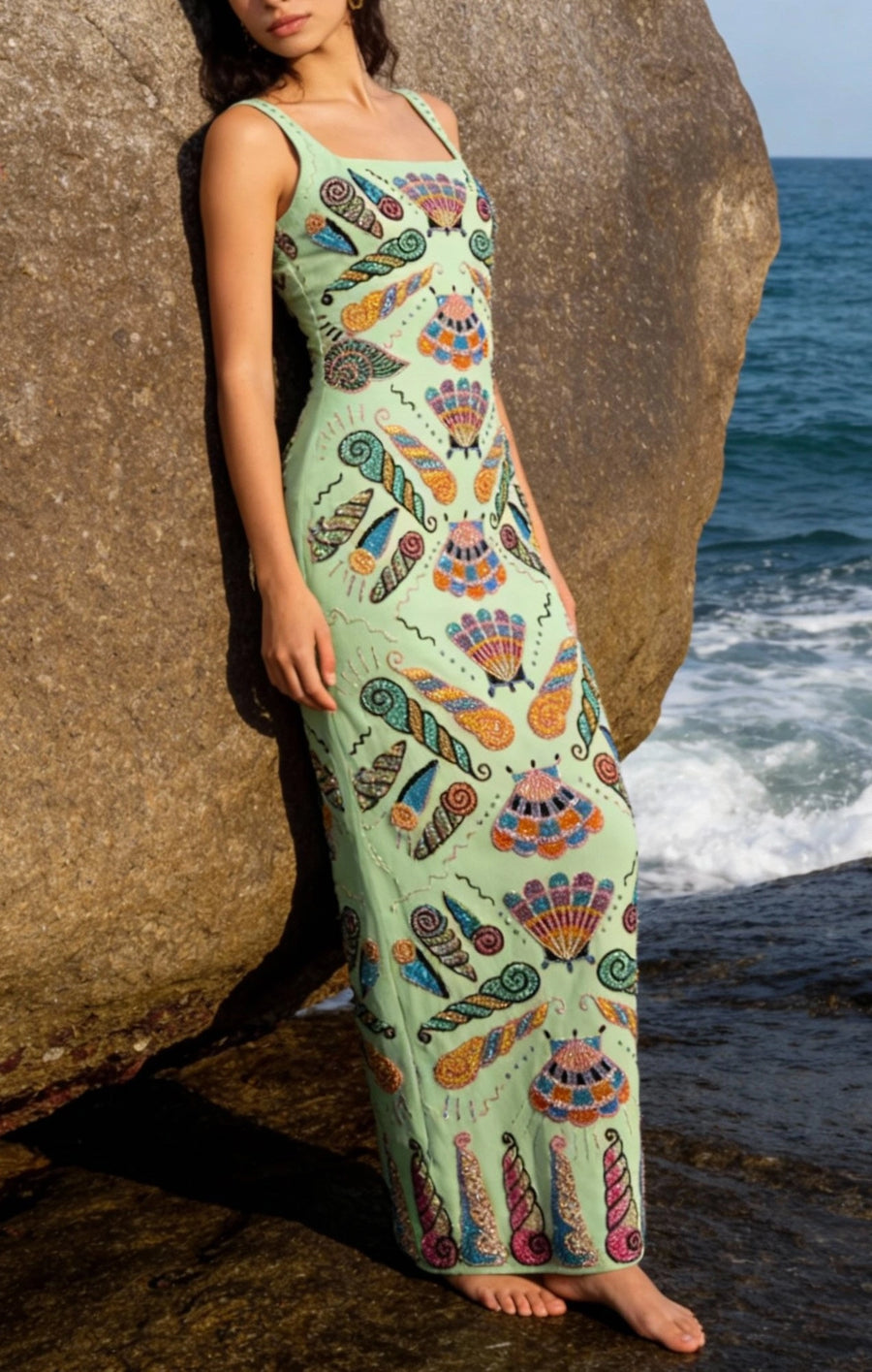 Dreamshell Maxi Dress - Green Mint
