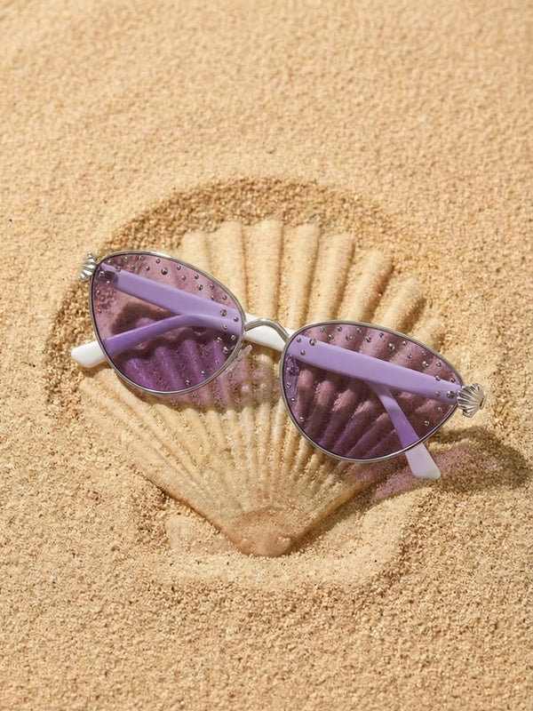 Oceanus x SOJOS Darling Sunglasses Purple