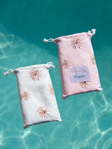 Oceanus x Alwann Callie Double-Sided White & Pink Luxe Towel