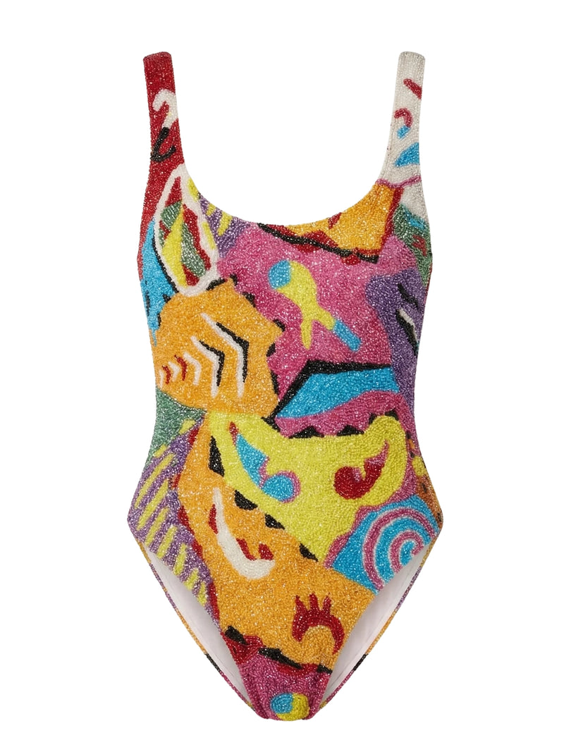 Boston Beaded Swimsuit Multi Colour
