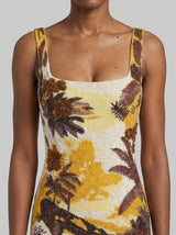 Kulani Kinis x Oceanus Golden Sunset Beaded Mini Dress