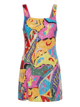 Boston Vibrant Hand-Beaded Dress - Multi Coloured