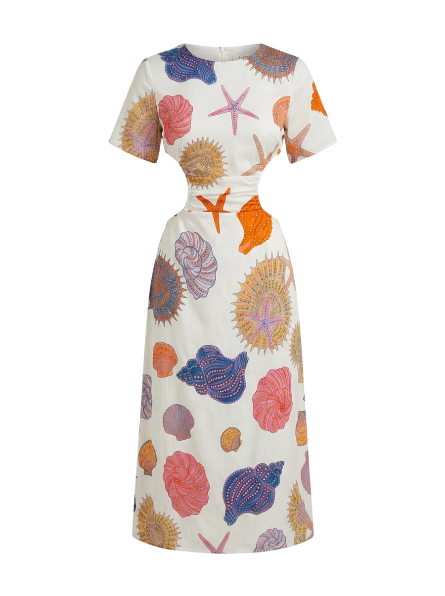 Lydia Midi Party Dress White