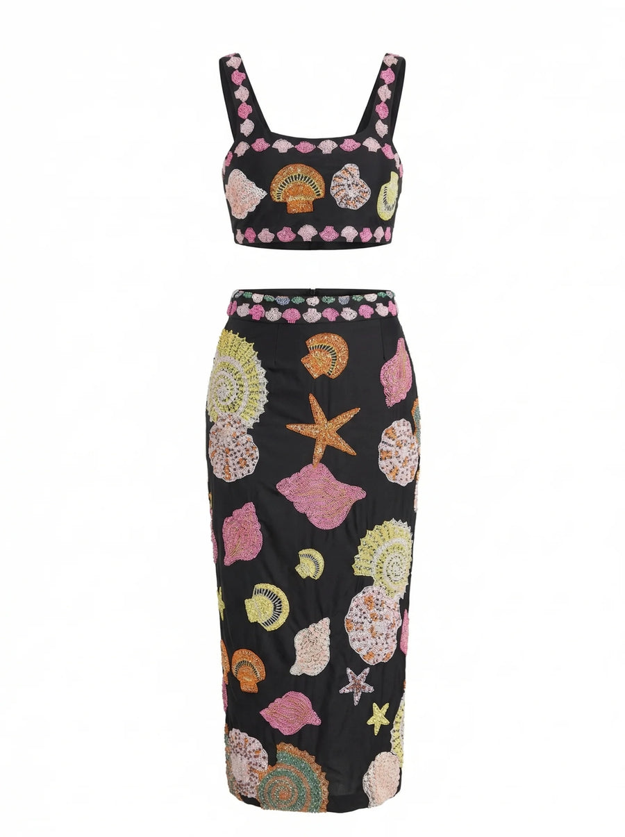 New York Hand-Embroidered Top Multi Colour