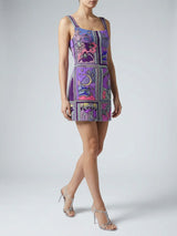 Talia Hand Beaded Multi-Coloured Crystal Party Dress in Stock