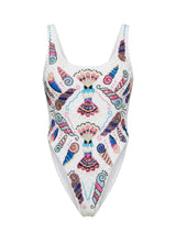 Oceanus x Zandra Rhodes Dreamshell Swimsuit White