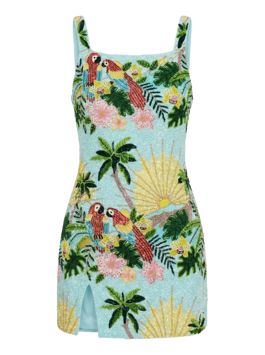 Pandora Luxe Hand Beaded dress Baby Blue