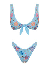 Orla Tie In The Middle Bikini Top Blue