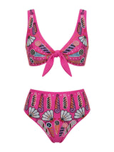 Oceanus x Zandra Rhodes Nebula Shell Bikini Top Fuchsia