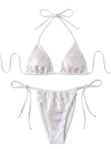 Sienna Sequin Embroidery Bikini Top Multi Colour in Stock