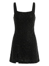 Sofia Hand Beaded Party Dress Black