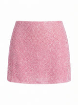 Marie Pink Hand Beaded Premium Co-Ord Mini Skirt