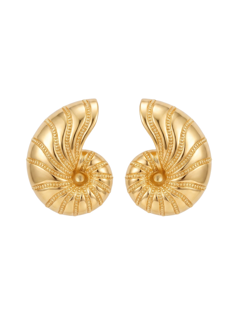 Gold Shell Earrings