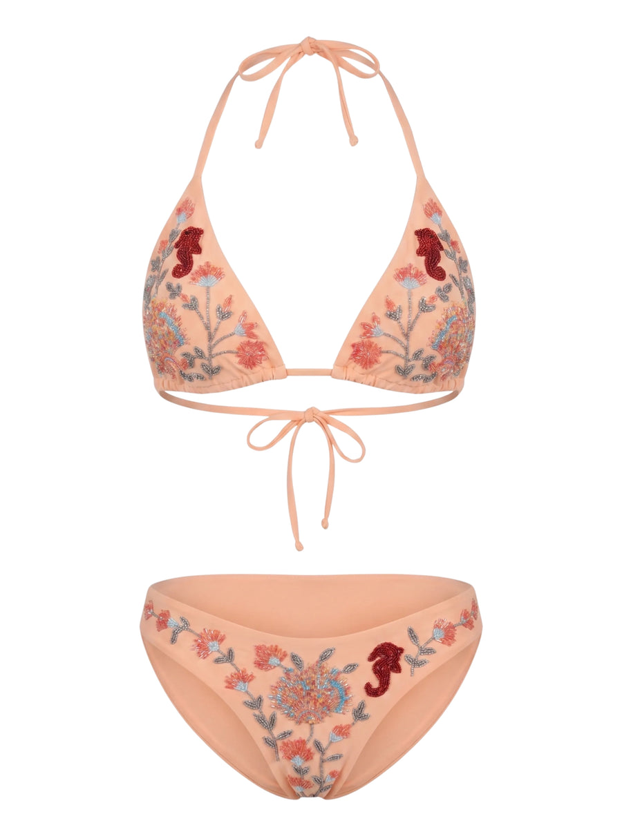 Seahorse Coral Peach Bikini Bottom
