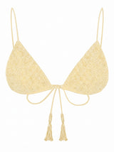 Nixie Triangle Shape Bikini Top - Yellow