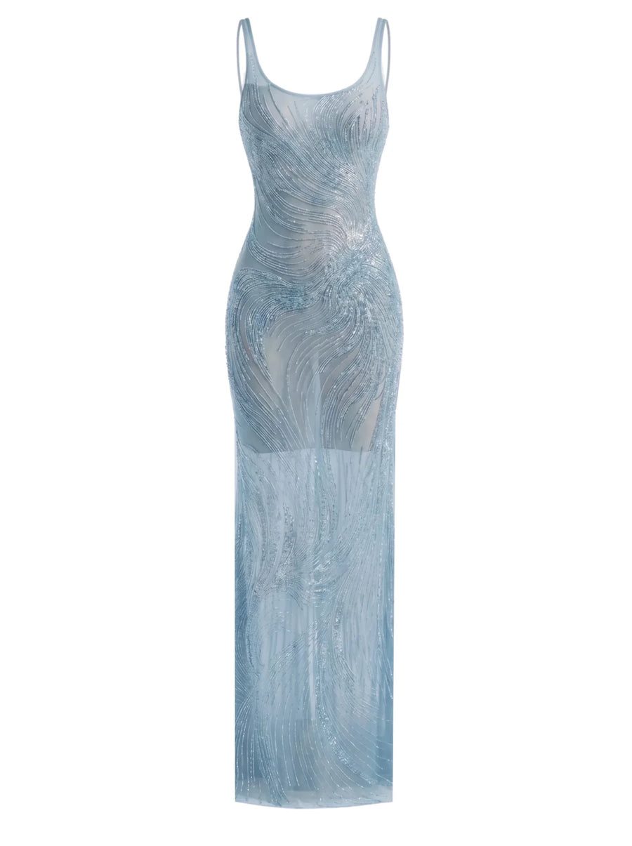 Saltwater Slip Blue Maxi Dress