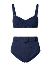 Heidi Hand Beaded Bikini Bottom Navy