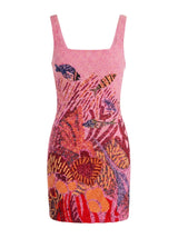 Oceanic Bloom Pink Mini Dress