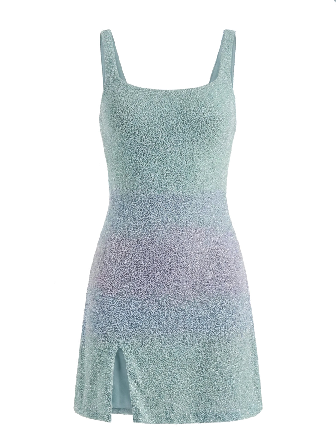Amara Dress in Blue Lilac Ombre