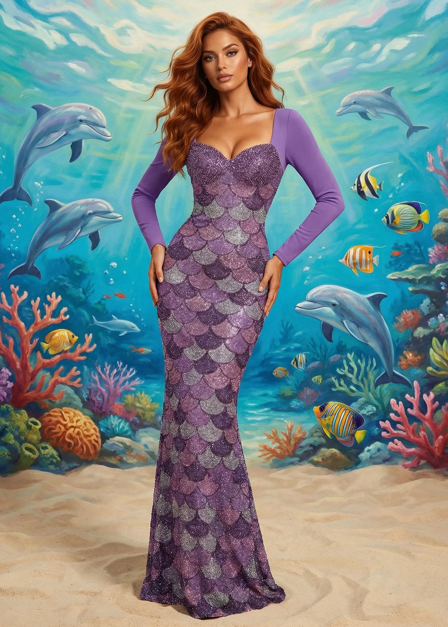 Disney | Oceanus Alana Shell Bell Sleeve Dress