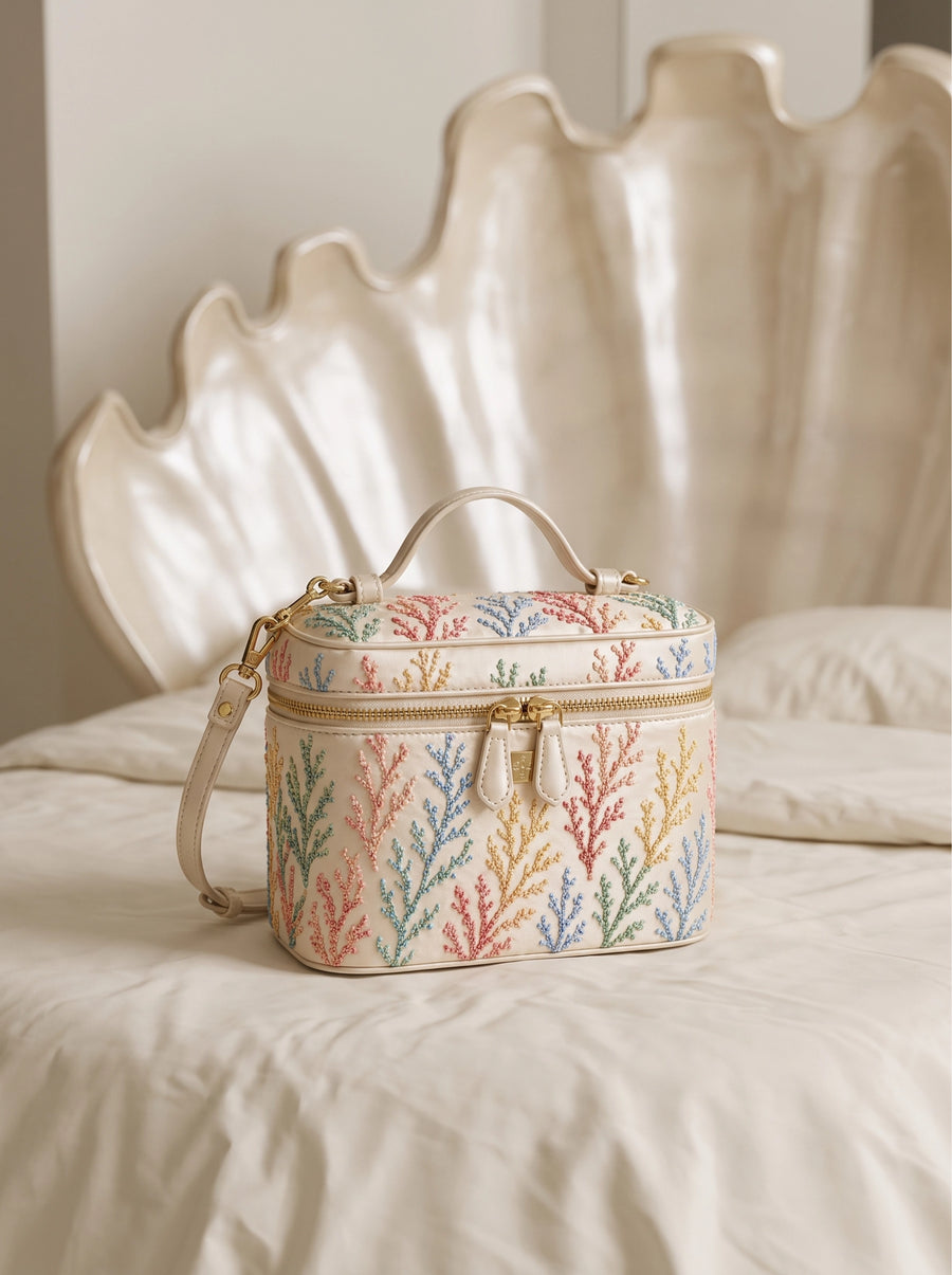 Coral Garden Vanity Bag