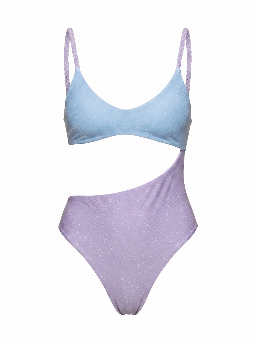 Luna Veil Sky Blue & Lilac Swimsuit