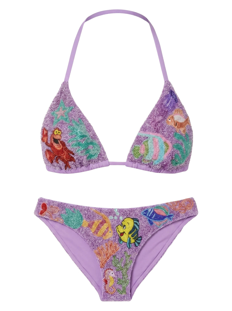 Disney | Oceanus Sea Lilac Fully Beaded Bikini Top