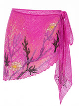 Underwater Golden Fish Pink Sarong