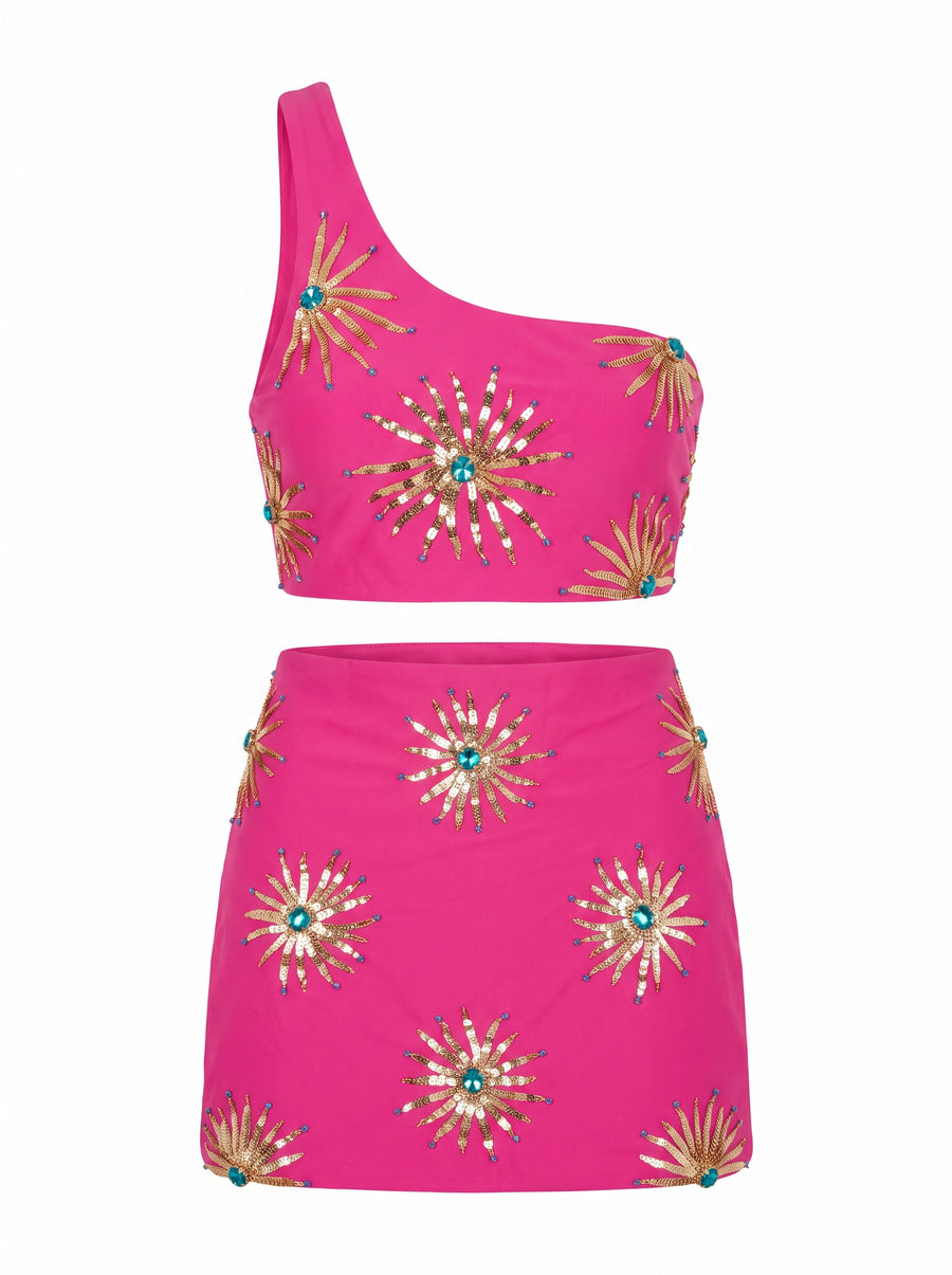 Callie Hot Pink Co-ord Skirt