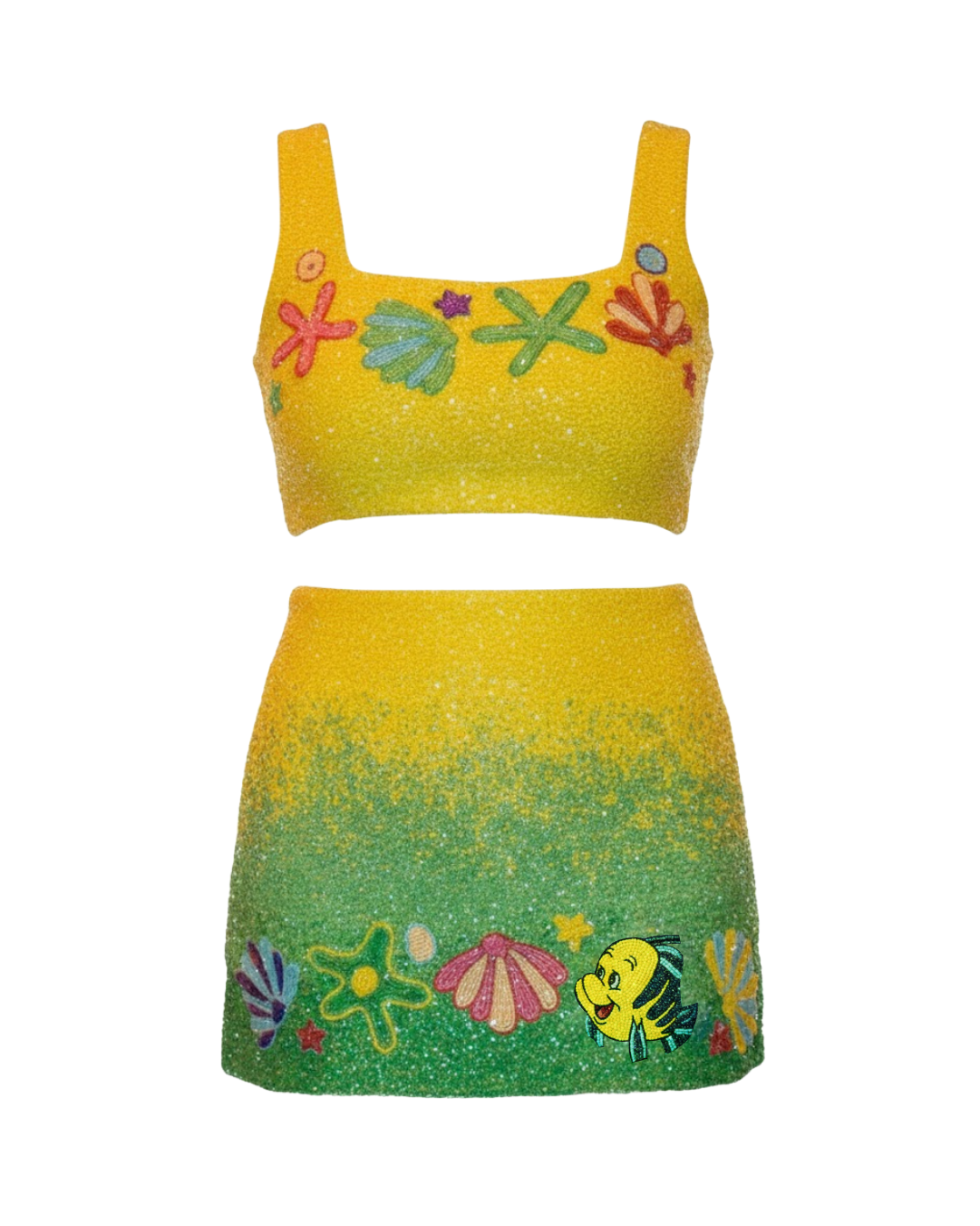Disney | Oceanus Ariel Co-ord Top in Yellow