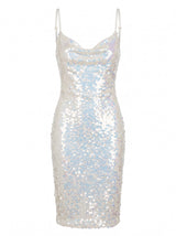 Sienna White Sequin Luxury Mini Dress