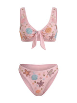Orla Tie in the Middle Bikini Top Pink