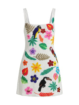Sofia Tropical White Mini Dress