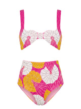 Oceanus x Zandra Rhodes Swirlshell Beaded Bikini Bottom Fuschia
