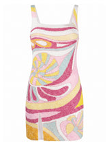 Mare Wave Pink Beaded Mini Dress