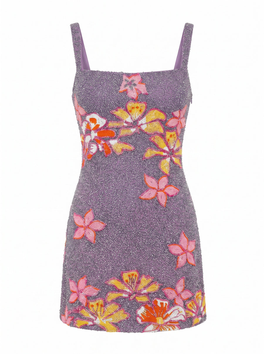 Millie Petals Lilac Mini Dress