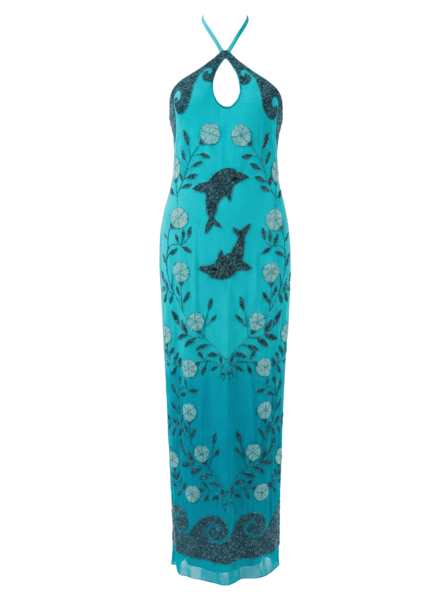 Dolphin Halterneck Maxi Dress