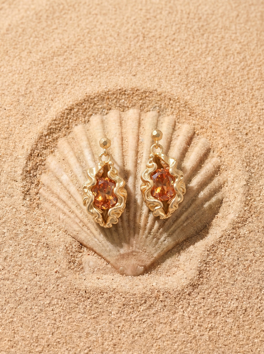 Panopea Red Earrings