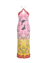 Curve Dolphin Hand Beaded Maxi Dress