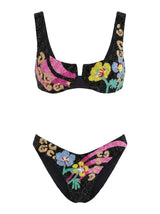 Colorful Flower Bikini Top