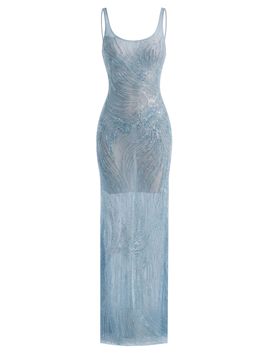 Saltwater Slip Blue Maxi Dress