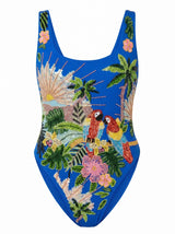 Maya Scoop Back Tropical Swimsuit